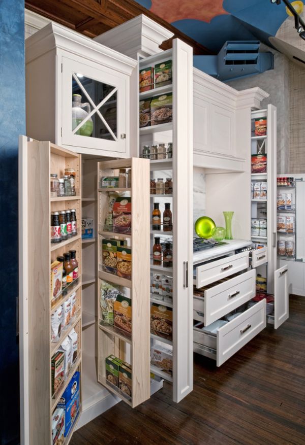 Smart Small Kitchen Design for Home and How to Make It Looks Wider : Awesome Keeping Things Tucked Away In A Small Kitchen Interior